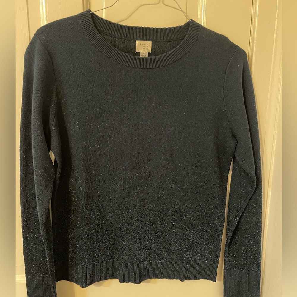 Navy Blue sweater with sparkles. Size M